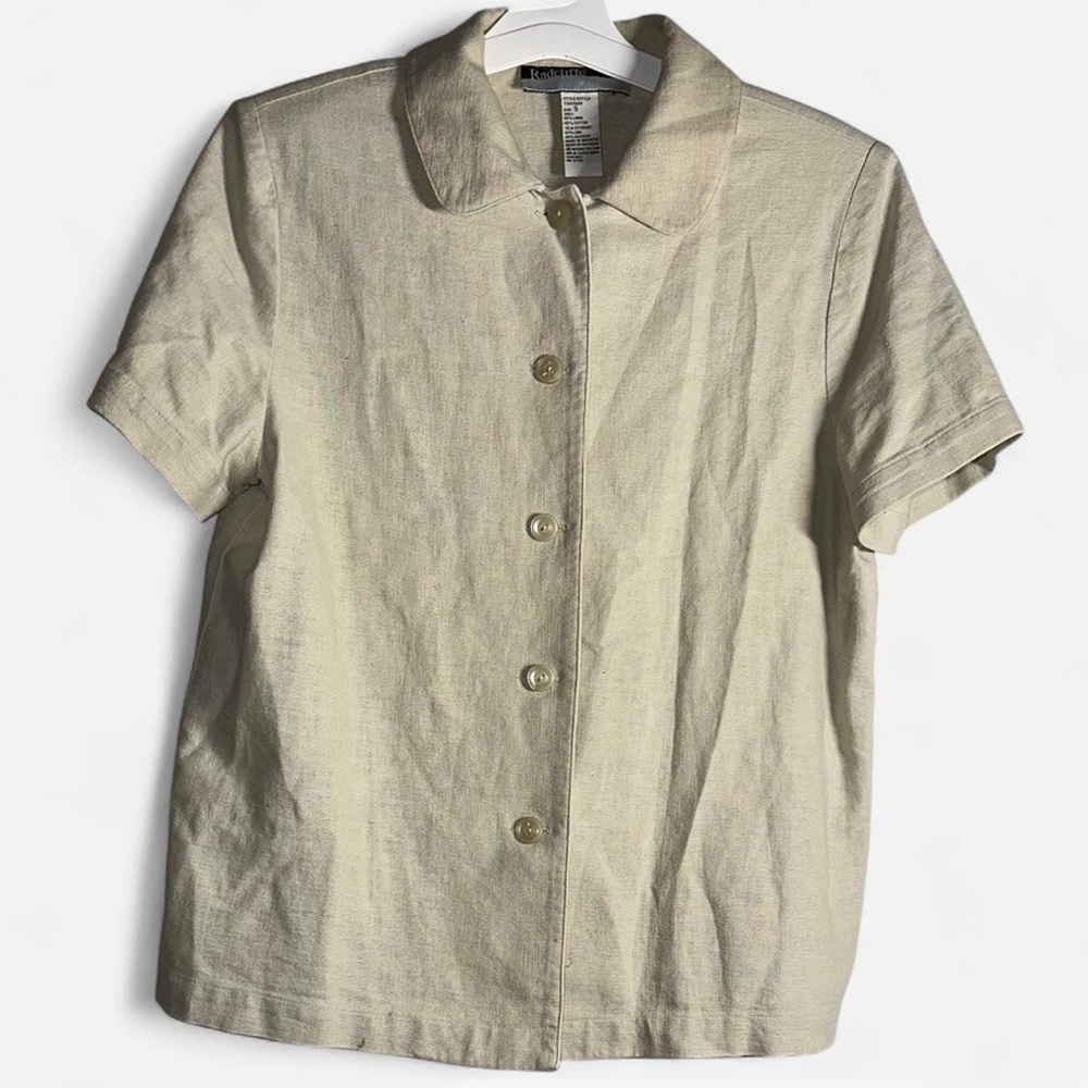 Women's Casual Beige Button Down Shirt